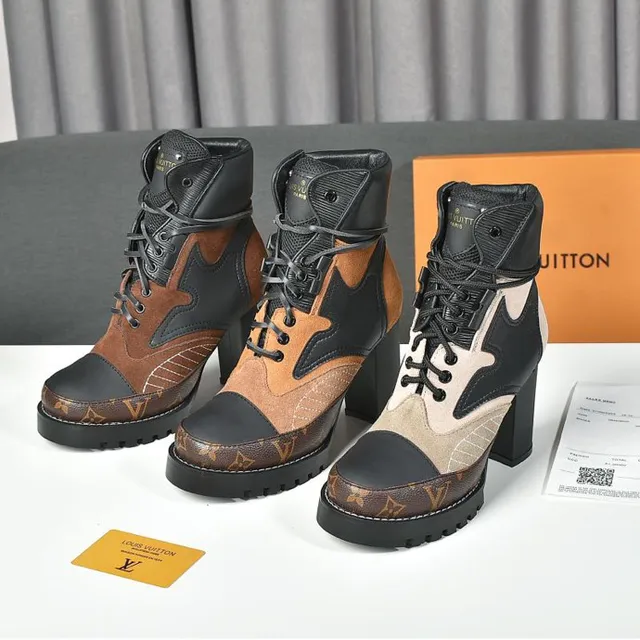 Louis Vuitton Le Cagole Patchwork Monogram Ankle Boots 3