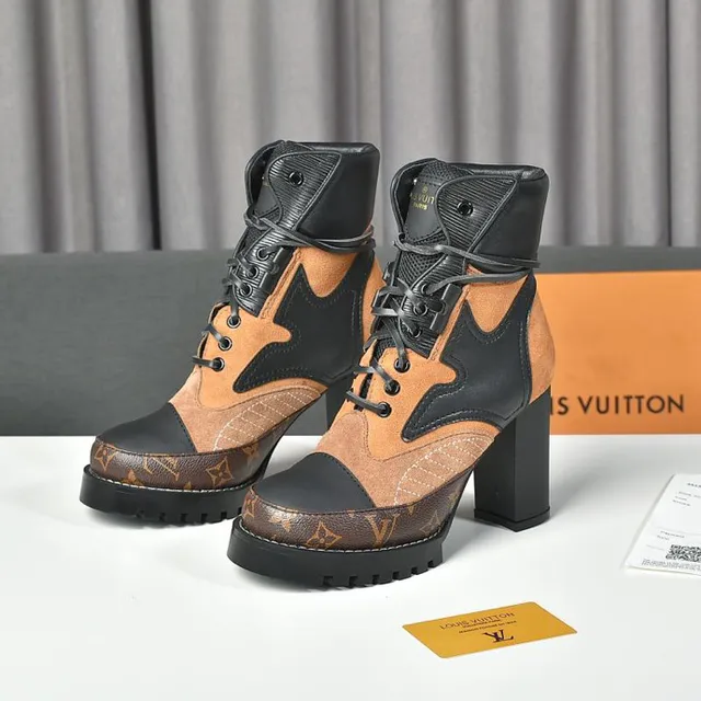 Louis Vuitton Le Cagole Patchwork Monogram Ankle Boots 6
