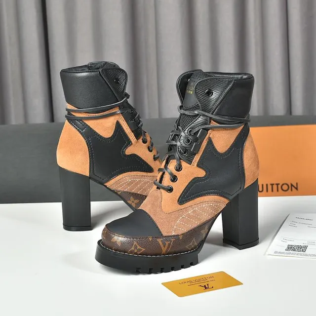 Louis Vuitton Le Cagole Patchwork Monogram Ankle Boots 8