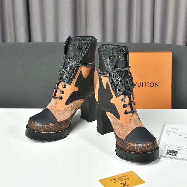 Louis Vuitton Le Cagole Patchwork Monogram Ankle Boots 9