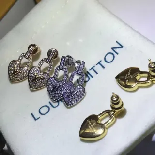 Louis Vuitton Lockit Heart Padlock Pavé Earrings