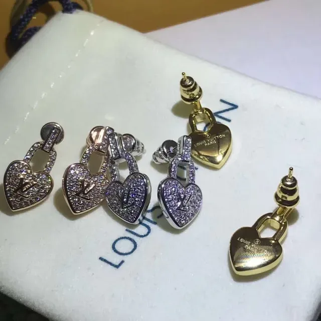 Louis Vuitton Lockit Heart Padlock Pavé Earrings 2