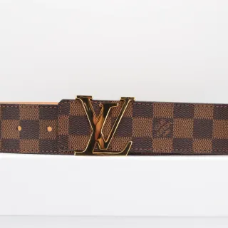 Louis Vuitton LV Belt Damier Ebène Brown Canvas Leather Belt