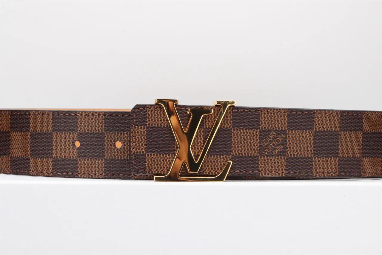 Louis Vuitton LV Belt Damier Ebène Brown Canvas Leather Belt 9