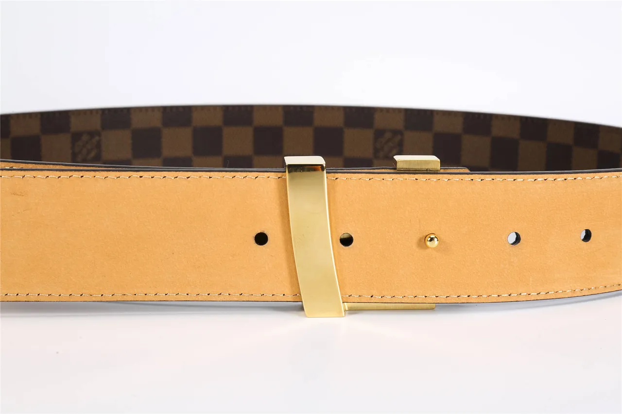 Louis Vuitton LV Damier Ebène Ceinture Marron Tan Cuir 6