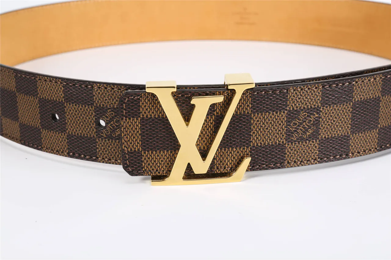 Louis Vuitton LV Damier Ebène Ceinture Marron Tan Cuir 7