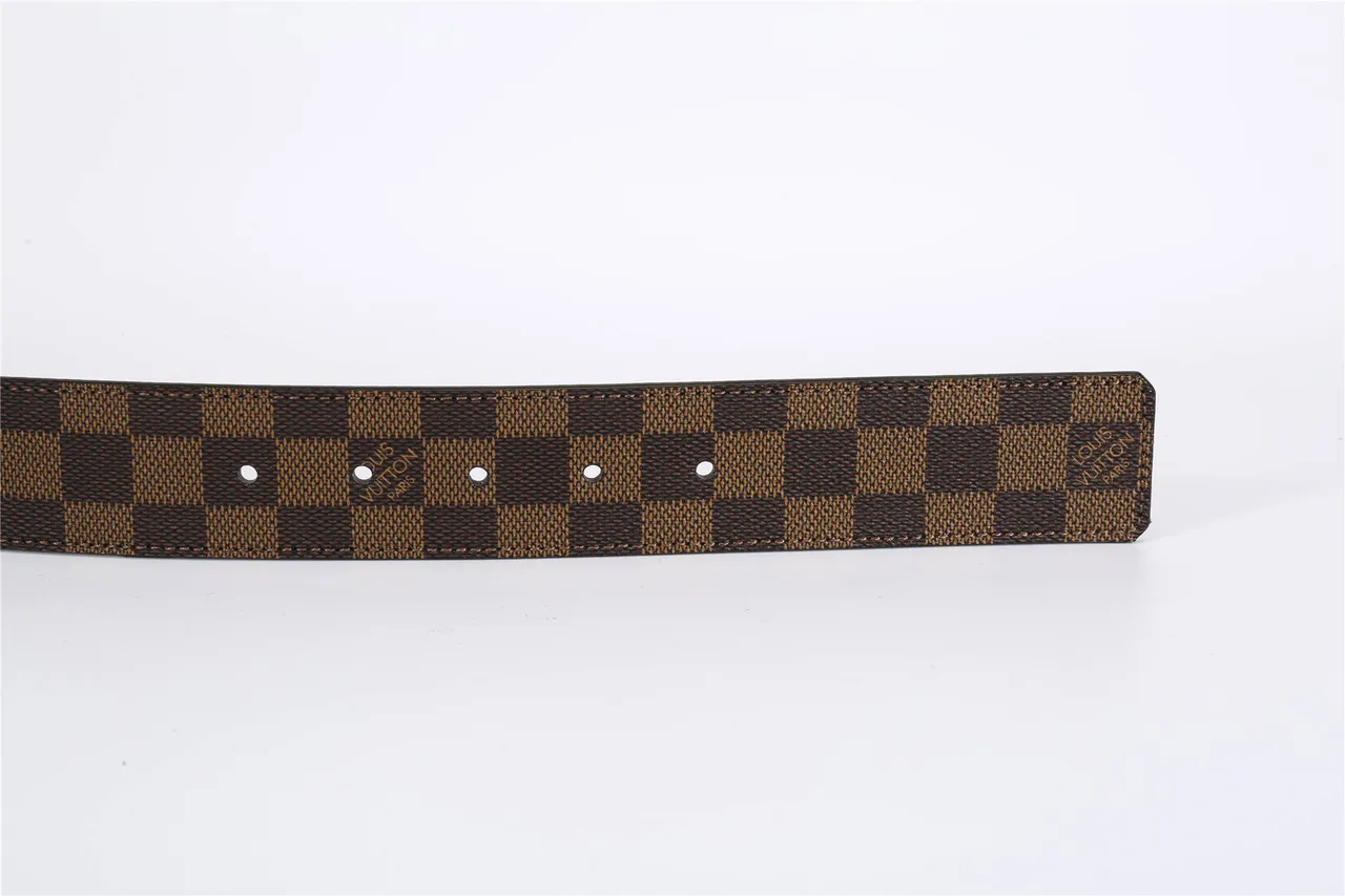 Louis Vuitton LV Damier Ebène Ceinture Marron Tan Cuir 9