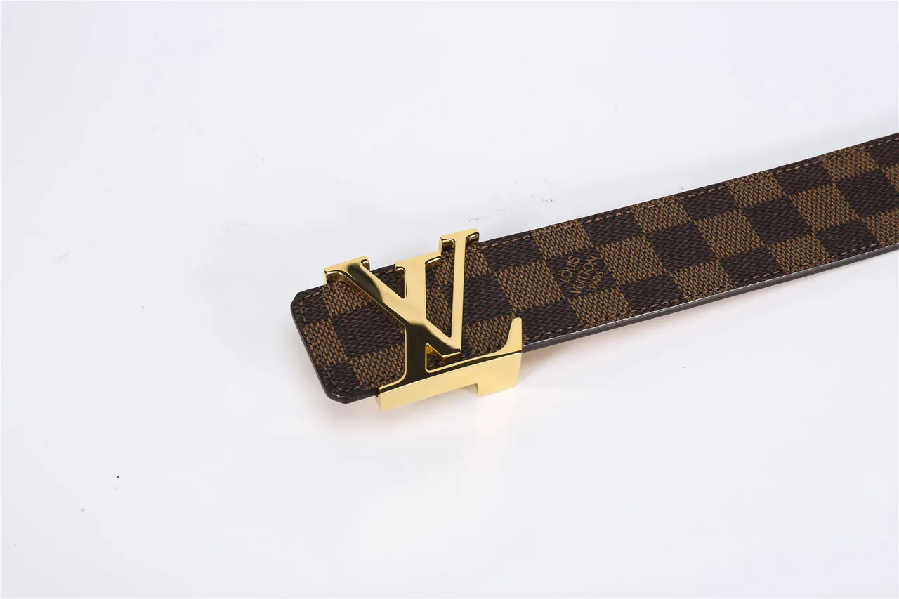 Louis Vuitton LV Damier Ebène Ceinture Marron Tan Cuir 10