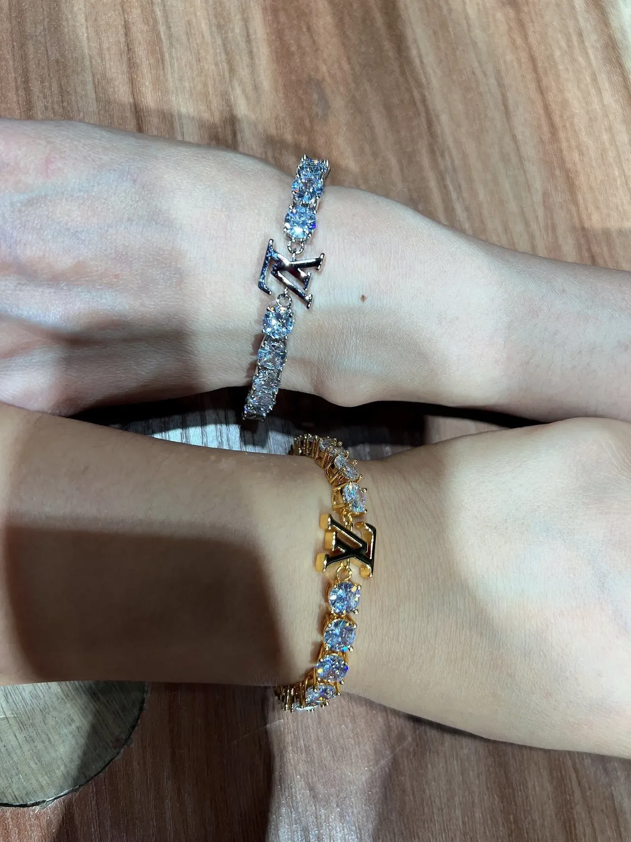 Louis Vuitton LV Crystals Crystal-Encrusted Monogram Bracelet 4