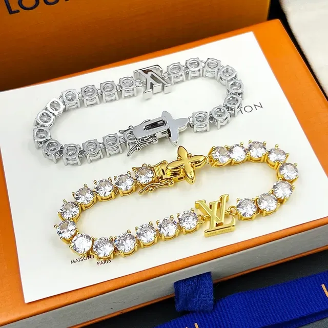 Louis Vuitton LV Crystals Crystal-Encrusted Monogram Bracelet 5