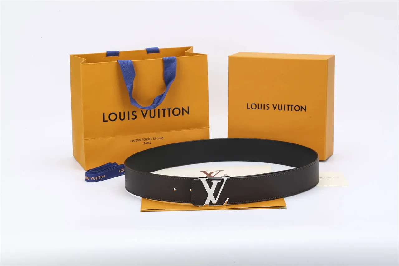 Louis Vuitton LV Initiales Black Leather Belt 2