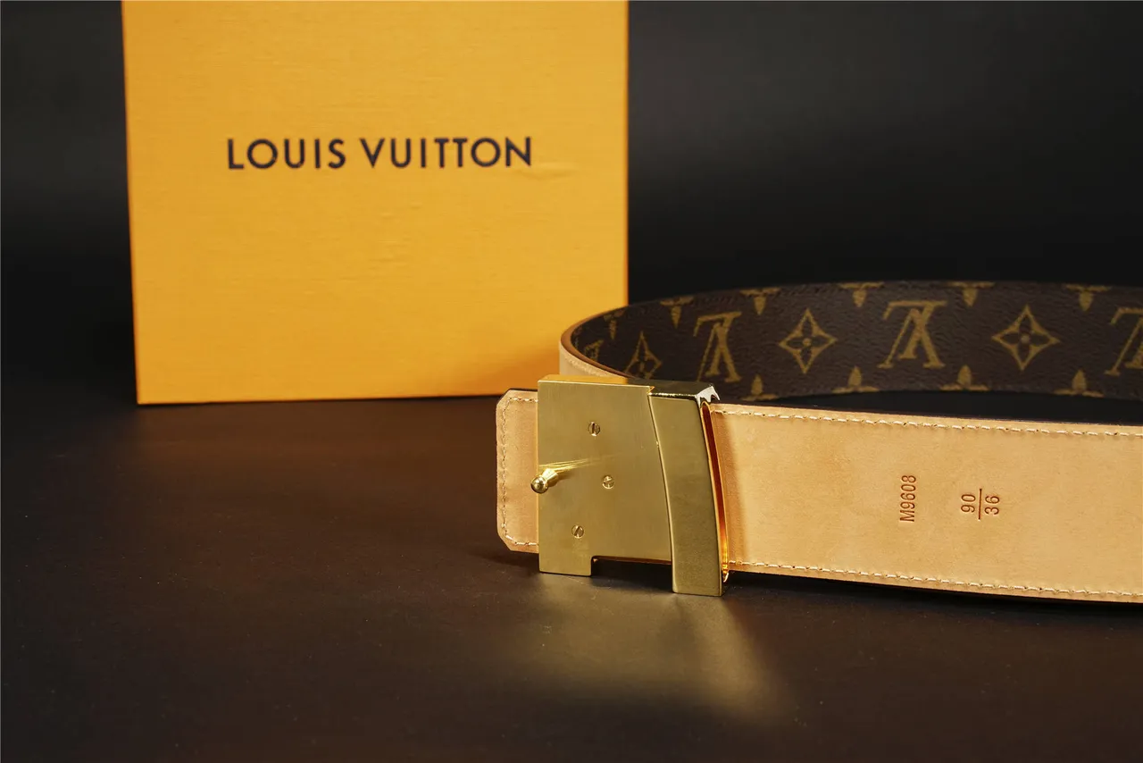 Louis Vuitton LV Initiales Brown Monogram Canvas Leather Belt 2