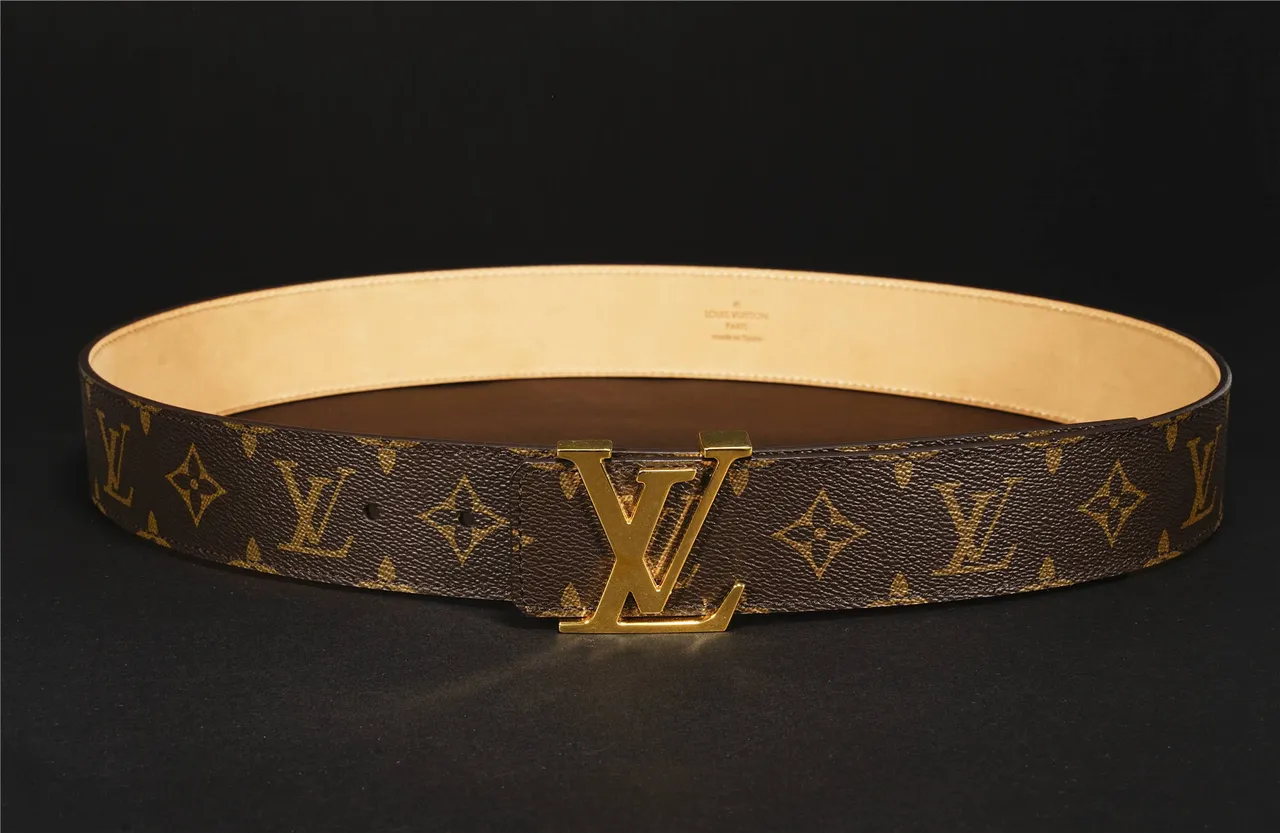 Louis Vuitton LV Initiales Brown Monogram Canvas Leather Belt 8