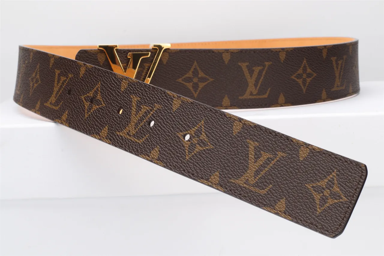 Louis Vuitton LV Initiales Brown Monogram Canvas Leather Belt 13