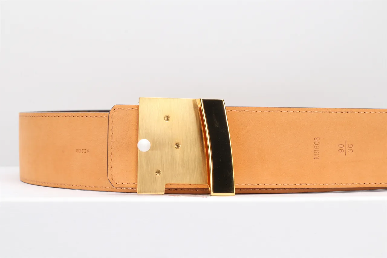 Louis Vuitton LV Initiales Brown Monogram Canvas Leather Belt 18