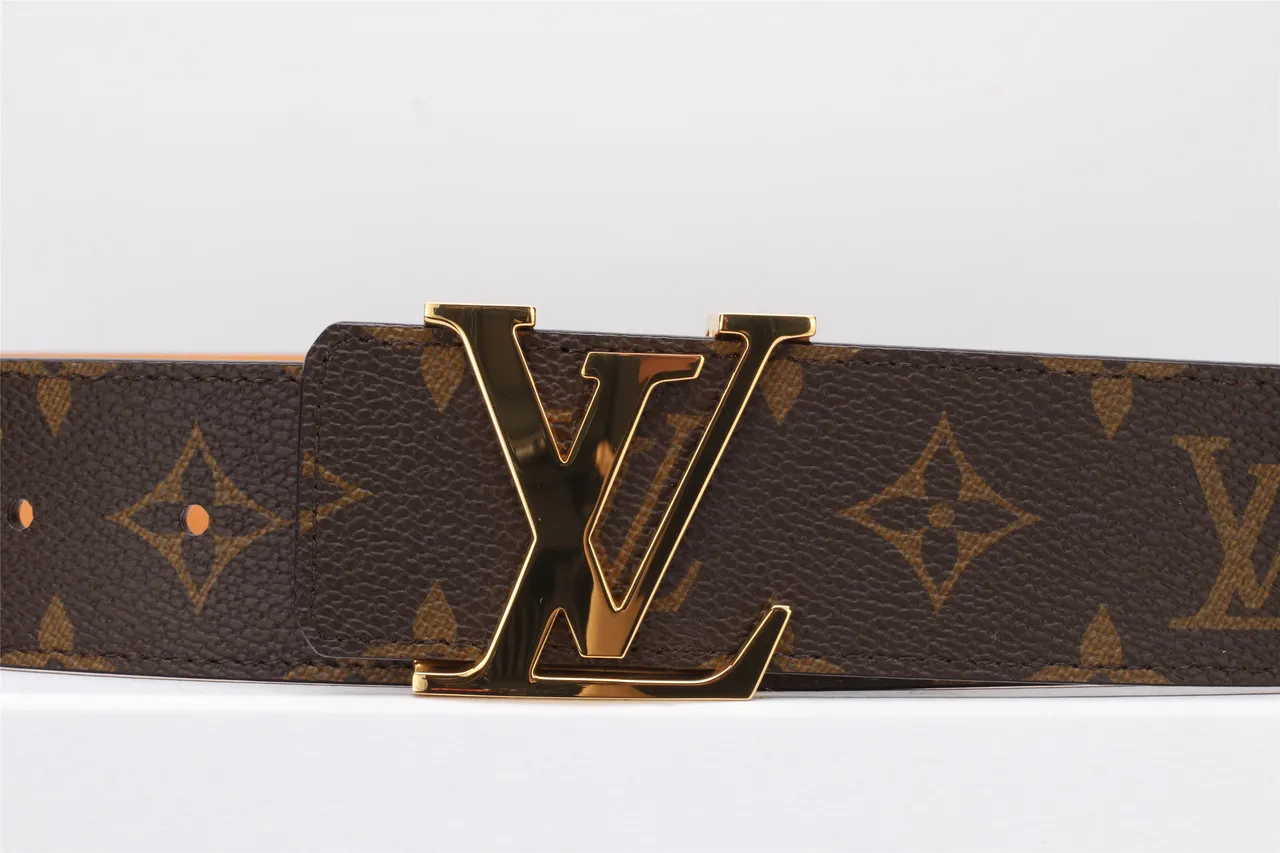 Louis Vuitton LV Initiales Brown Monogram Canvas Leather Belt 19