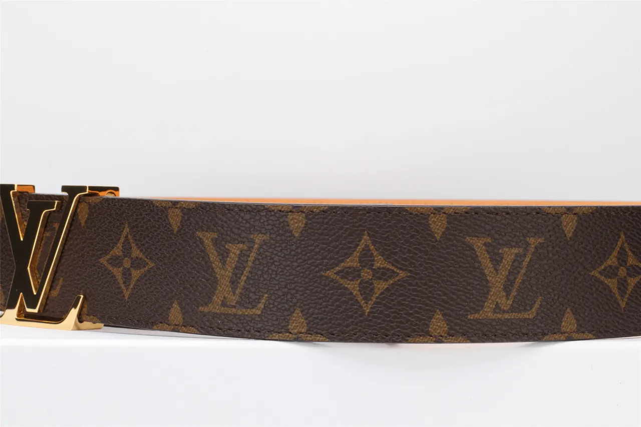Louis Vuitton LV Initiales Brown Monogram Canvas Leather Belt 21