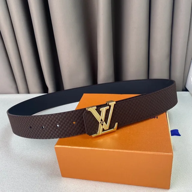 Louis Vuitton LV Initiales Brown Woven Leather Belt 2