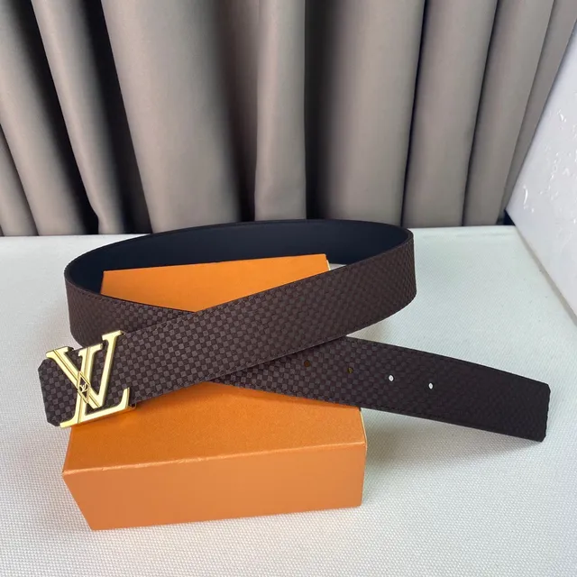 Louis Vuitton LV Initiales Brown Woven Leather Belt 3