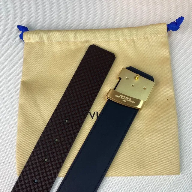 Louis Vuitton LV Initiales Brown Woven Leather Belt 5