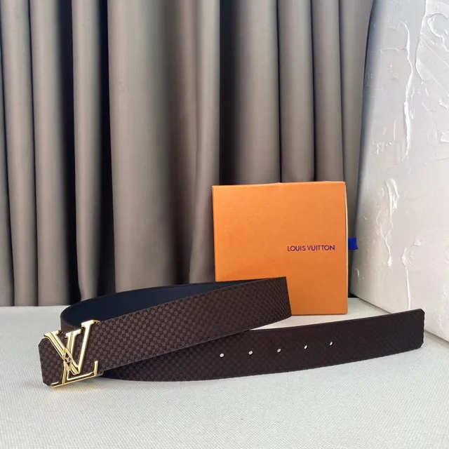 Louis Vuitton LV Initiales Brown Woven Leather Belt 6