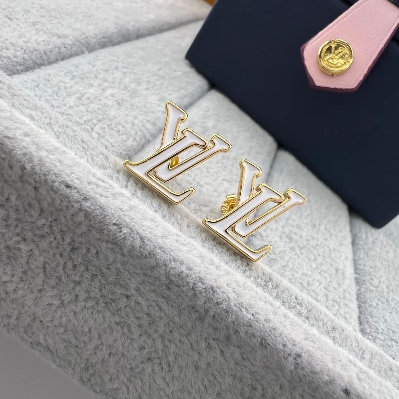 Louis Vuitton LV Initiales Enamel Stud Earrings 3