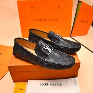 লুইস ভিটন LV লুফার কালো Damier Graphite Check চামড়ার লুফার