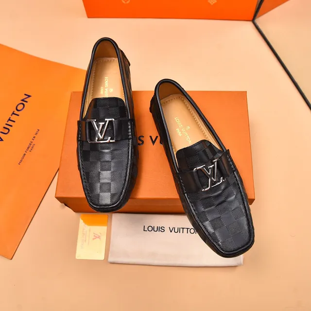 Louis Vuitton LV Loafer Black Damier Graphite Check Leather Loafers 2