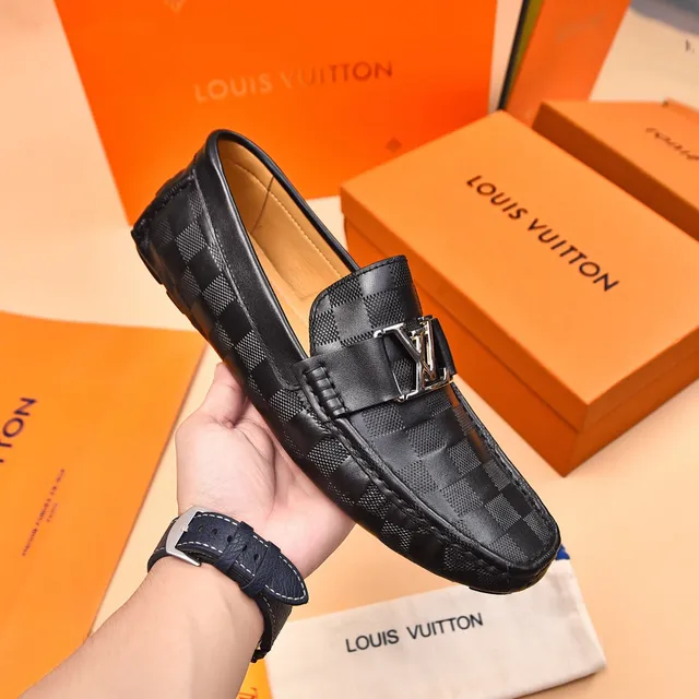 Louis Vuitton LV Loafer Black Damier Graphite Check Leather Loafers 5
