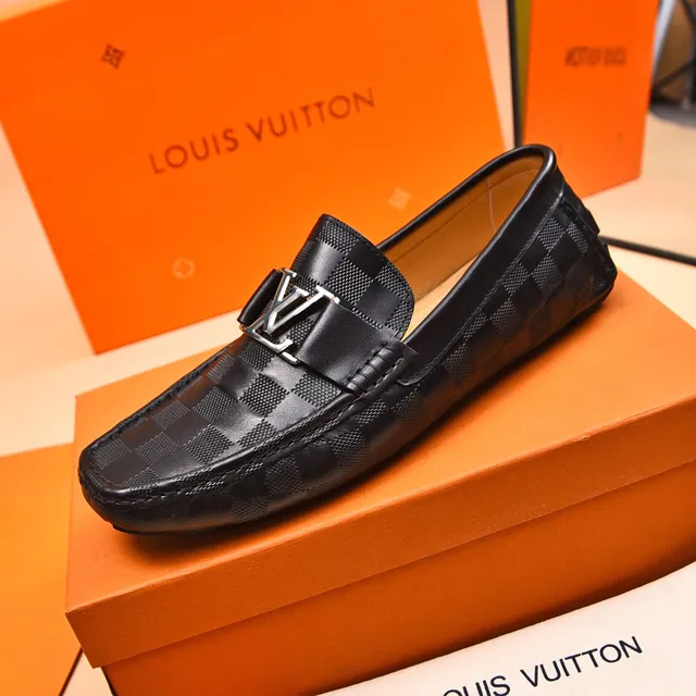 Louis Vuitton LV Loafer Black Damier Graphite Check Leather Loafers 6