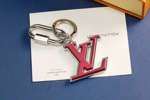 Louis Vuitton LV Logo Blue Gold Enamel-Coated Monogram Metal Carabiner Clip Bracelet 5