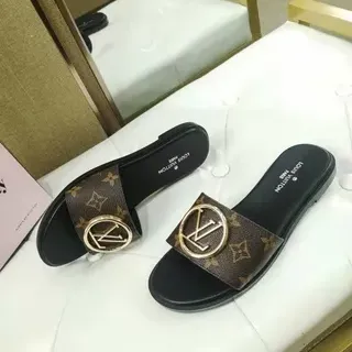 Louis Vuitton LV Slide Monogram Brown and Black chanclas