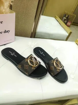 Louis Vuitton LV Slide Monogram Brown and Black Slippers 2