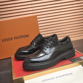 Louis Vuitton LV Trail Black Leather Derby Shoes