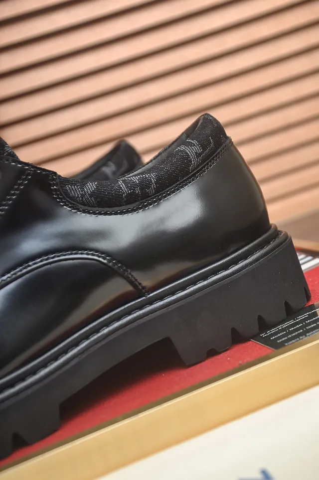 Louis Vuitton LV Trail Black Leather Derby Shoes 2