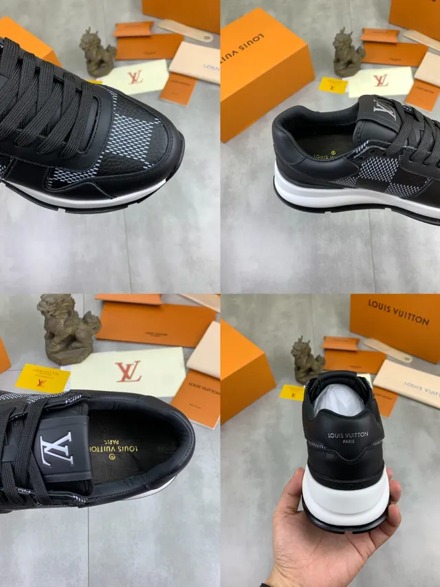Louis Vuitton LV Trainer Black and White Checkered Lifestyle Sneakers 3