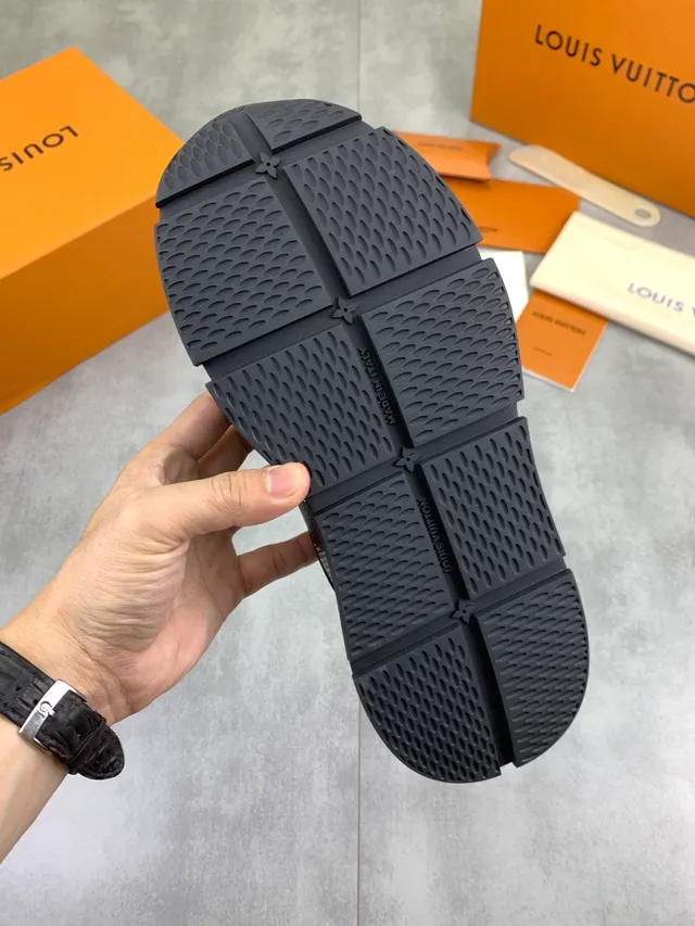 Louis Vuitton LV Trainer Black and White Checkered Lifestyle Sneakers 4
