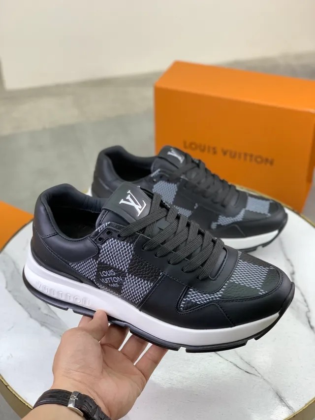 Louis Vuitton LV Trainer Black and White Checkered Lifestyle Sneakers 6
