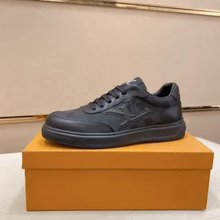 Louis Vuitton LV Trainer Black Gray Embossed Monogram Damier Checkerboard Lifestyle Sneakers