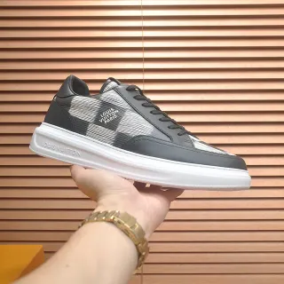 Louis Vuitton LV Trainer Black Gray Low-Top Platform Sole Lifestyle Sneakers