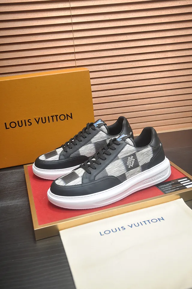 Louis Vuitton LV Trainer Black Gray Low-Top Platform Sole Lifestyle Sneakers 4