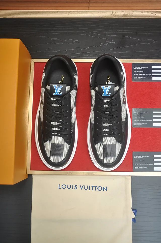 Louis Vuitton LV Trainer Black Gray Low-Top Platform Sole Lifestyle Sneakers 5