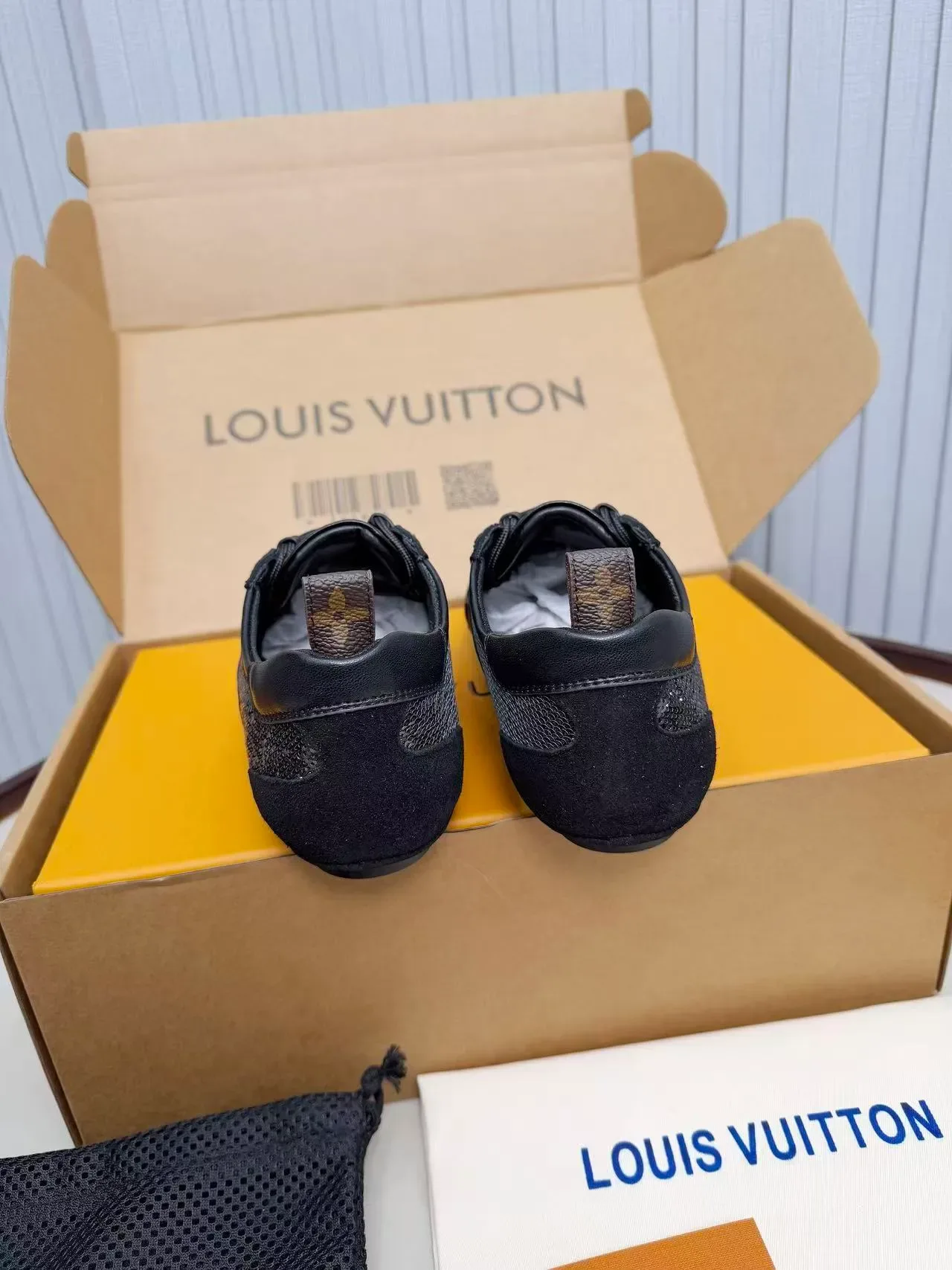 Louis Vuitton LV Trainer কালো লো-টপ মিক্সড-ম্যাটেরিয়াল লাইফস্টাইল স্নিকার 3