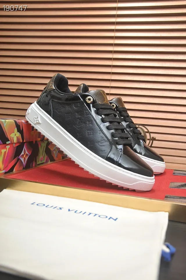 Louis Vuitton LV Trainer Black White Low-Top Mixed Leather Lifestyle Sneakers 7