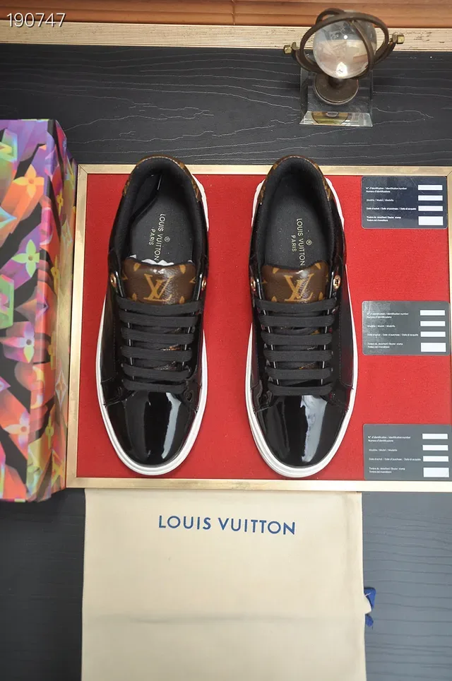 Louis Vuitton LV Trainer Black White Low-Top Mixed Leather Lifestyle Sneakers 8