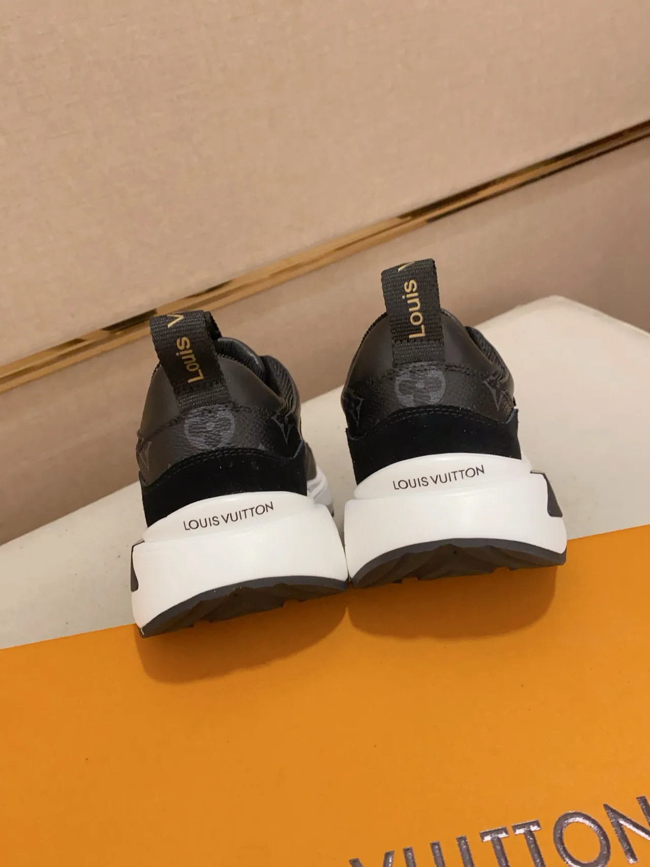 Louis Vuitton LV Trainer Black White Monogram-Print Mesh Leather Overlays Chunky Sneakers 7