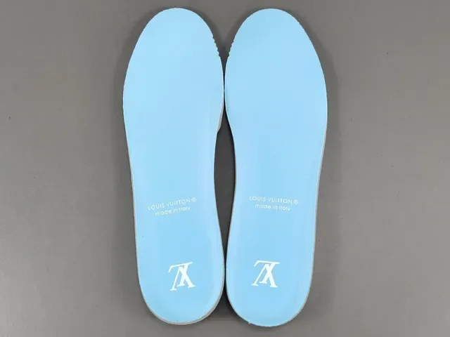 Louis Vuitton LV Trainer Blue White Monogrammed Sculpted Midsole Lifestyle Sneakers 3