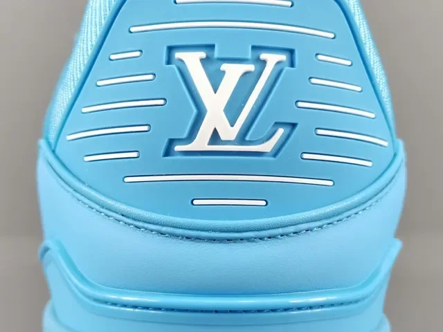 Louis Vuitton LV Trainer Blue White Monogrammed Sculpted Midsole Lifestyle Sneakers 6