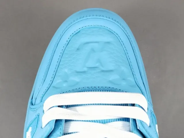 Louis Vuitton LV Trainer Blue White Monogrammed Sculpted Midsole Lifestyle Sneakers 10
