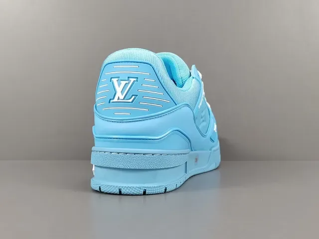Louis Vuitton LV Trainer Blue White Monogrammed Sculpted Midsole Lifestyle Sneakers 14